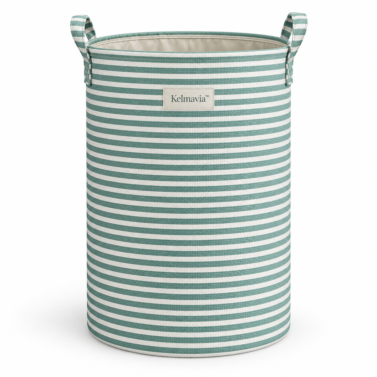 Kelmavia™ Sage Stripe Laundry Hamper