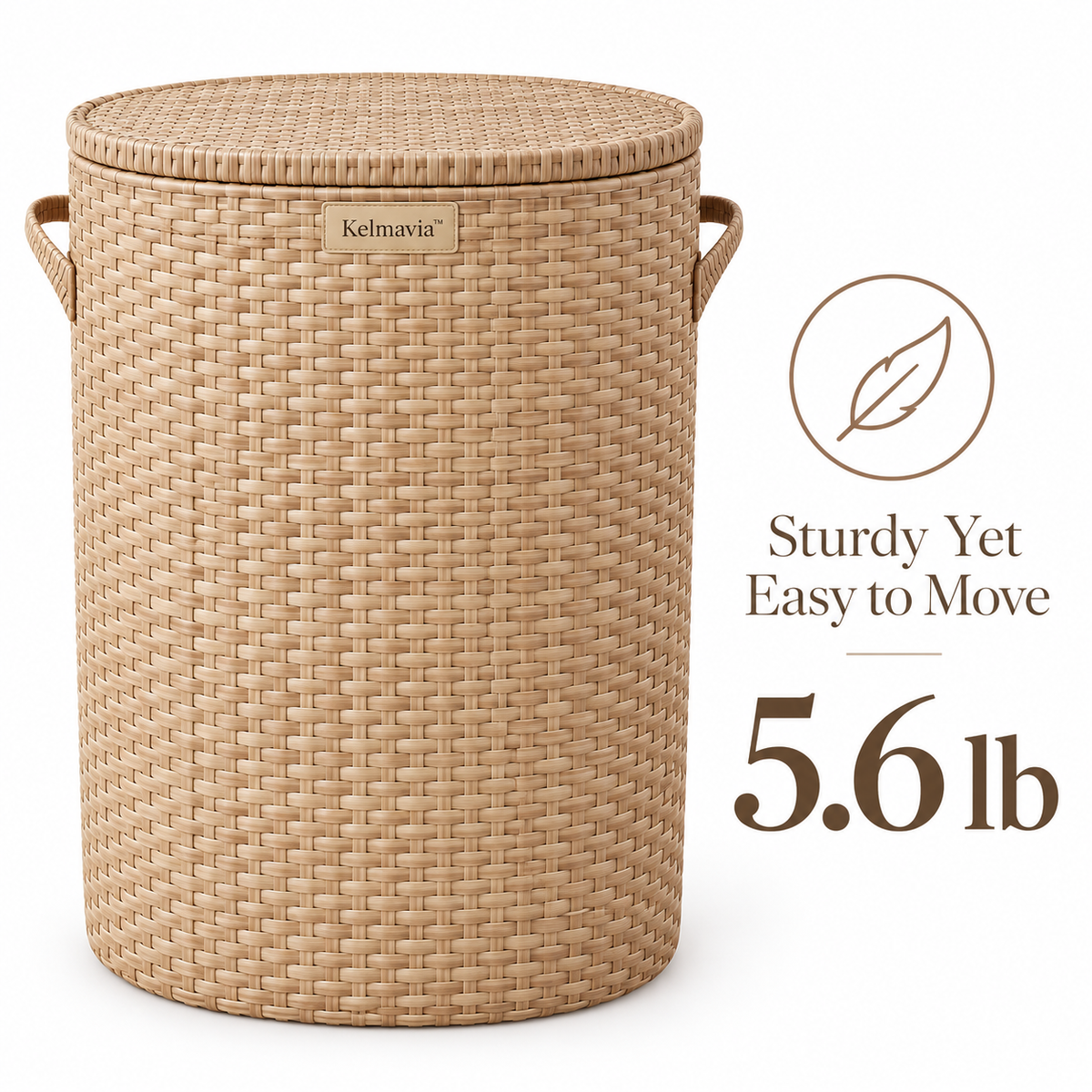 Kelmavia™ Sandweave Lidded Hamper