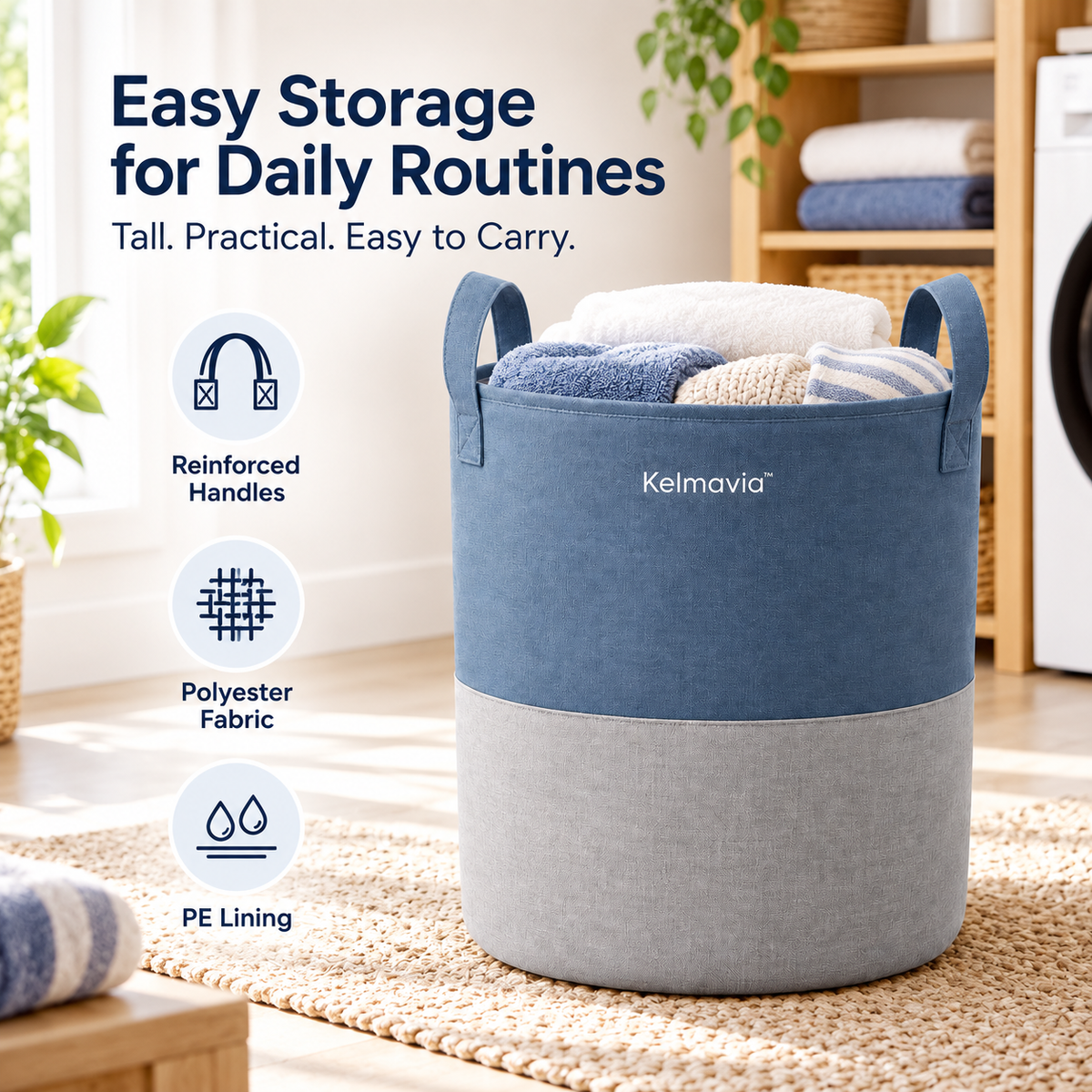 Kelmavia™ Harbor Blue Storage Tote