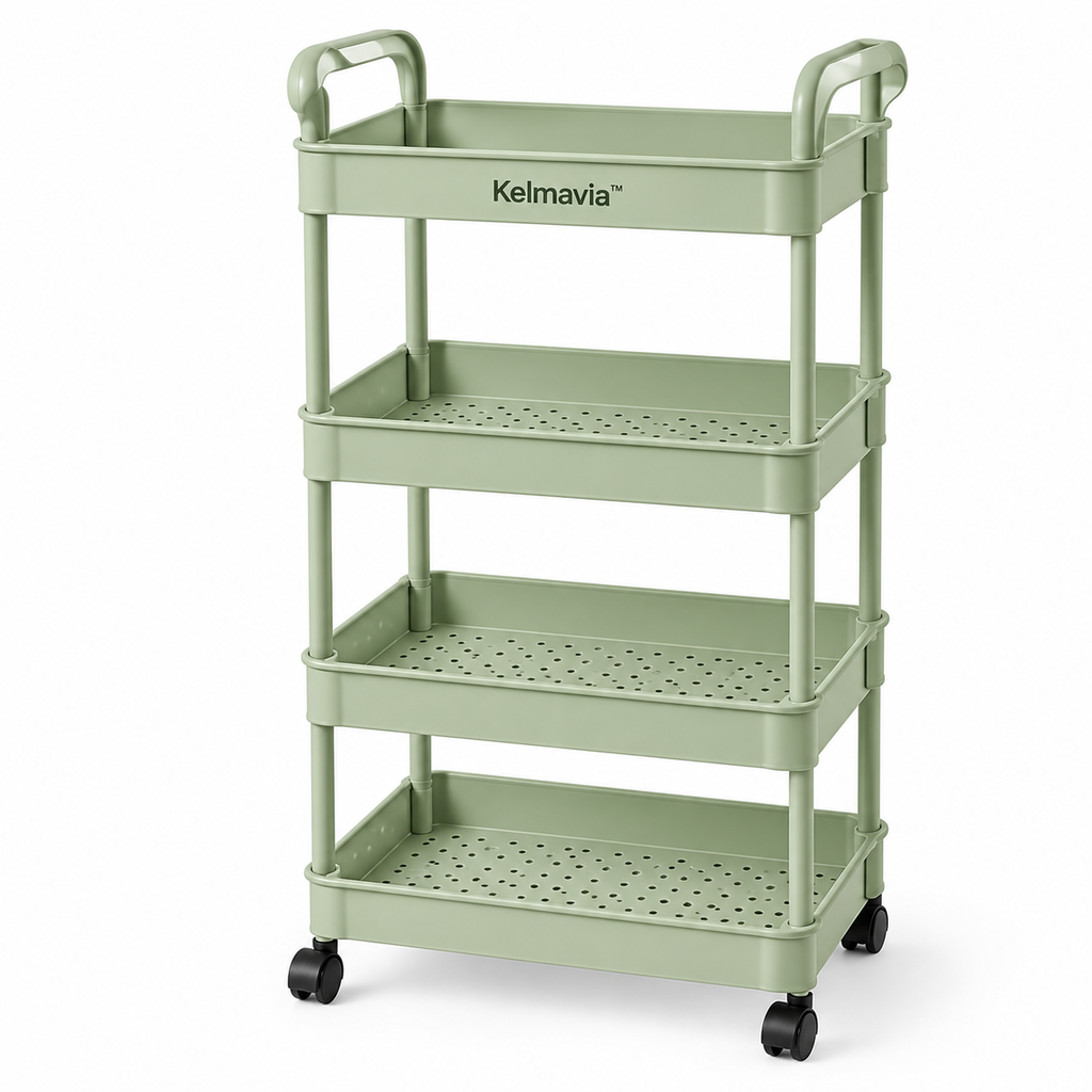 Kelmavia™ Sage Four-Tier Utility Cart