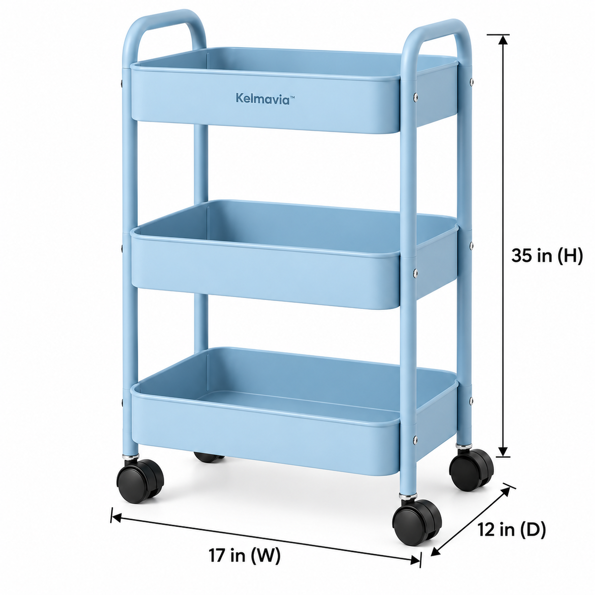 Kelmavia™ Sky Three-Tier Organizer Cart