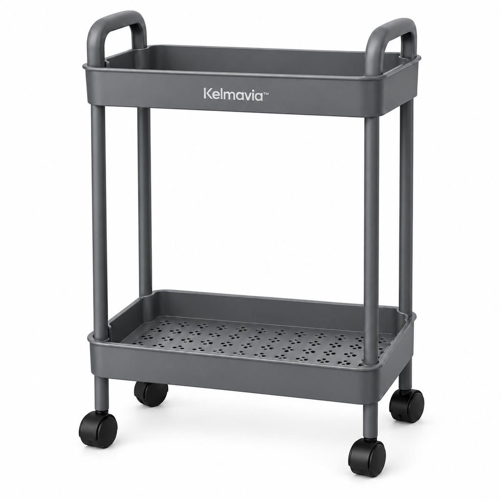 Kelmavia™ Slate Two-Tier Utility Cart