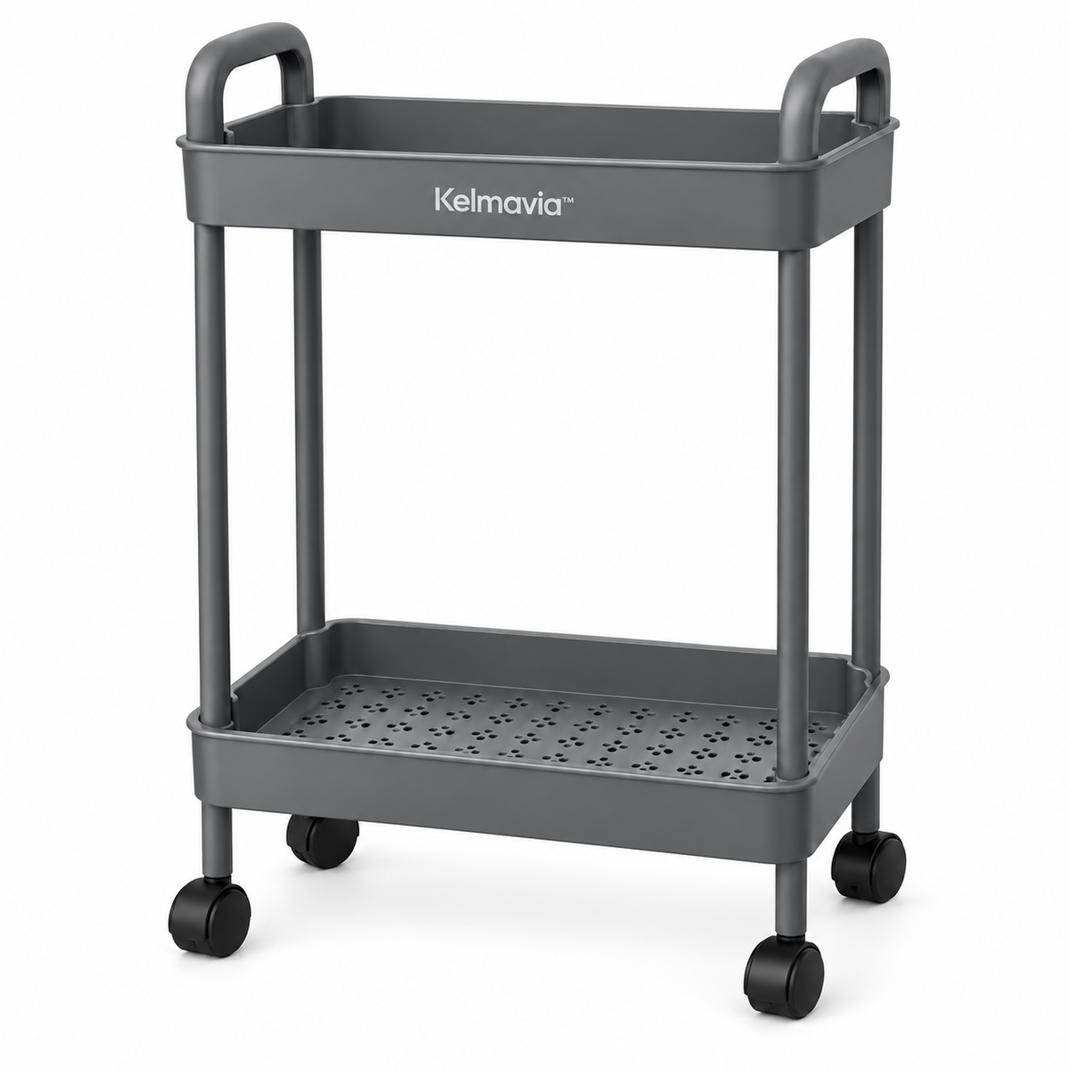 Kelmavia™ Slate Two-Tier Utility Cart