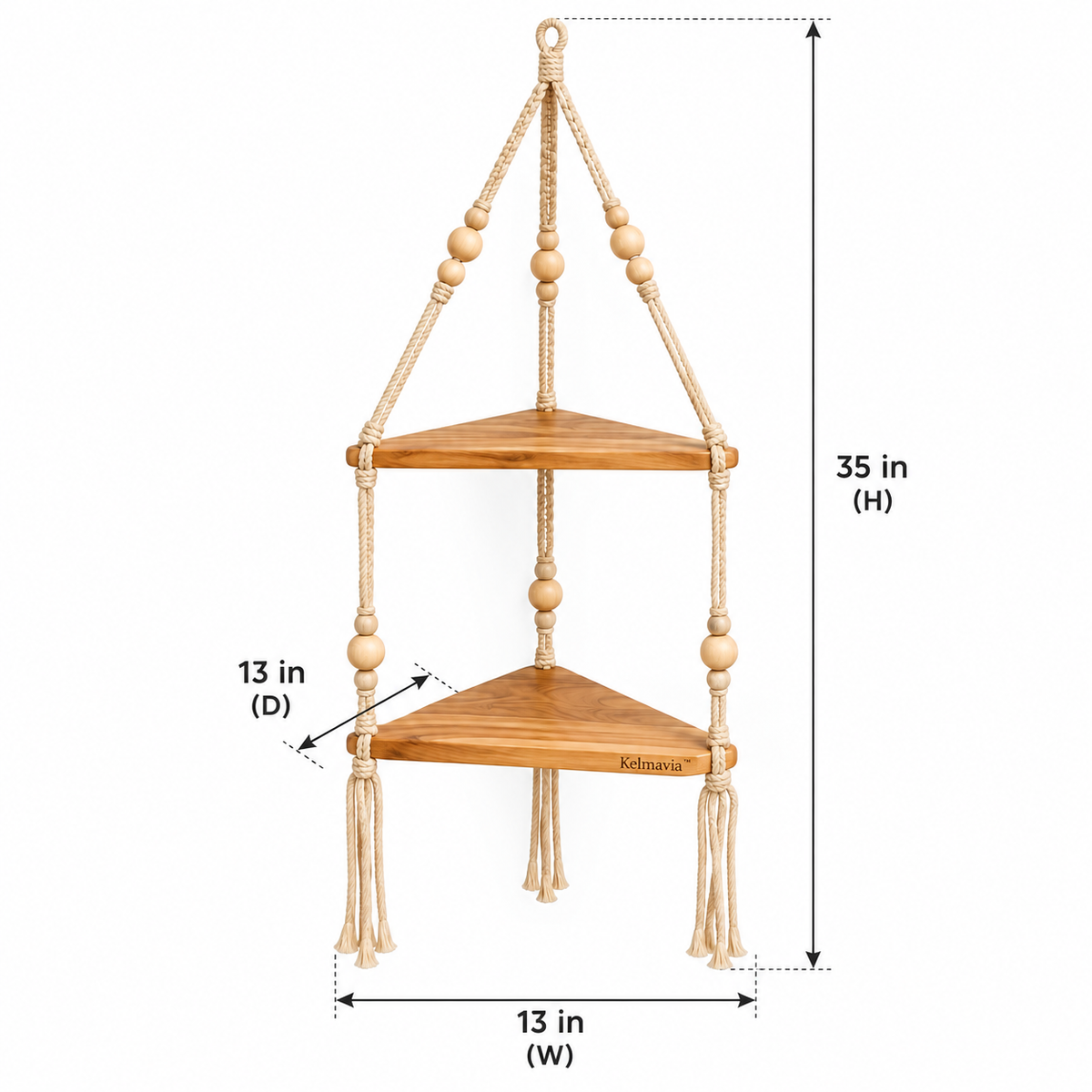 Kelmavia™ Meadow Rope Hanging Shelves