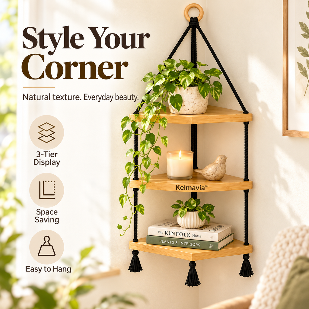 Kelmavia™ Cornerline Hanging Shelf