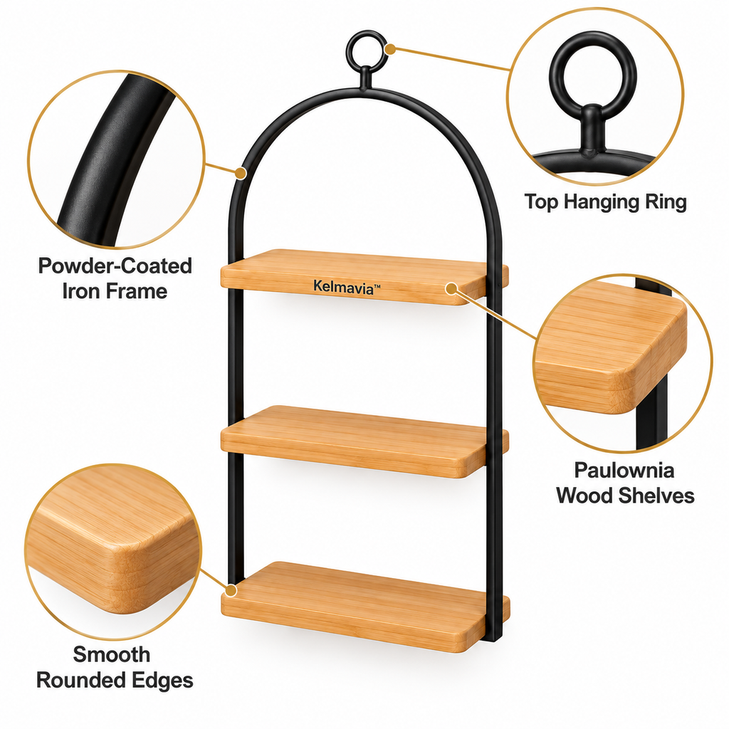 Kelmavia™ Arcwood Hanging Shelf