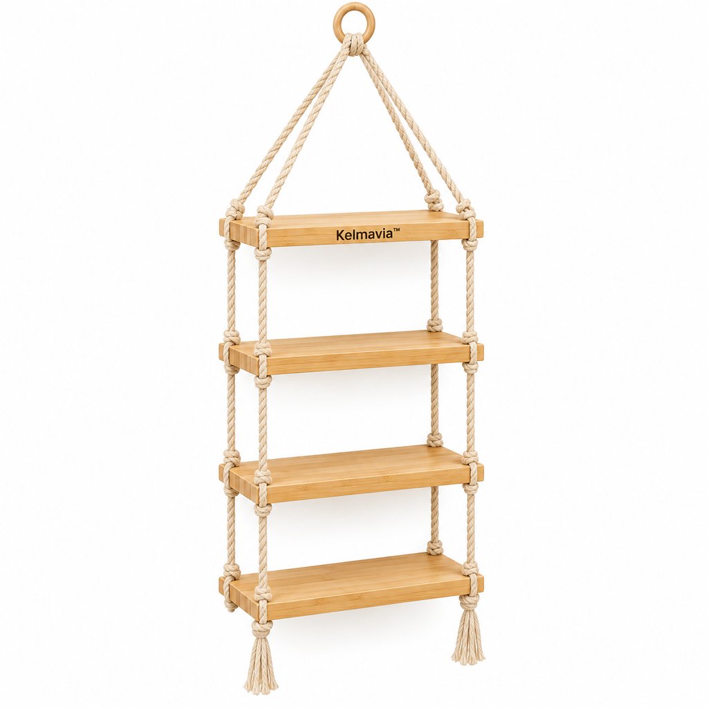 Kelmavia™ Natural Ladder Hanging Shelf